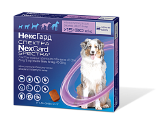 Таблетки проти усіх видів паразитів для собак вагою 15-30 кг НексГард Спектра Boehringer Ingelheim NexGard Spectra Dogs