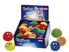 Мягкая игрушка для котов ToyBox Плюшевые Смайлики с корнем валерианы Plush Catnip Nobby