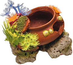 Декор для аквариума Горшок с актиниями Ancient Amphora Aqua Ornaments Nobby