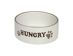 Керамическая миска для собак Надпись Hungry Nobby