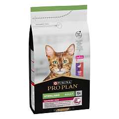 Сухой корм с уткой и печенью для стерилизованных кошек Purina Pro Plan Sterilised Adult 1+ Savoury Duo Duck & Liver