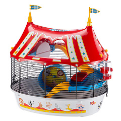 Клітина для хом'яків з кульковою напувалкою та біговим колесом Circus Fun Ferplast Клітина для хом'яків з кульковою напувалкою та біговим колесом Circus Fun Ferplast