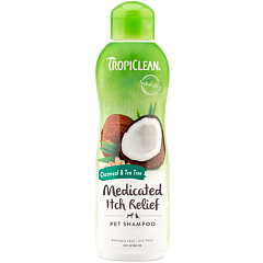 Лечебный шампунь с овсяным молочком для собак и котов TropiClean Shampoo Medicated Oatmeal & Tea Tree Лечебный шампунь с овсяным молочком для собак и котов TropiClean Shampoo Medicated Oatmeal & Tea Tree