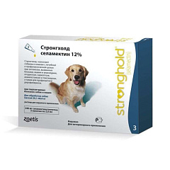 Противопаразитарные капли широкого спектра действия для собак весом 20-40 кг Стронгхолд Zoetis Stronghold 12% Dogs