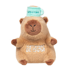 Мягкая игрушка для собак Капибара Капичино с пищалкой FuzzYard Plush CAPY-CCINO