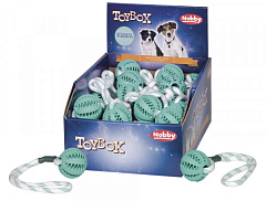 Игрушка для ухода за зубами собак ToyBox Мяч на верёвке со вкусом мяты Dental Mint Nobby Игрушка для ухода за зубами собак ToyBox Мяч на верёвке со вкусом мяты Dental Mint Nobby