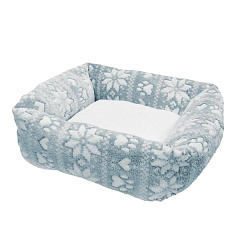 Антискользящая плюшевая зимняя лежанка с бортиками для собак Flokon Nobby