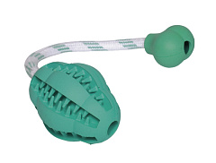 Іграшка для собак Догляд за зубами Бейсбольний М'яч зі смаком м'яти з канатом Dental TPR Nobby