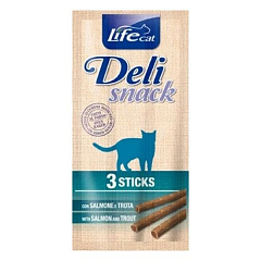 Ласощі для кішок Палички з Лососем та Фореллю Life Cat Delisnack Sticks Salmon & Trout