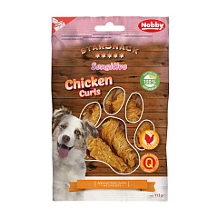 Беззернові ласощі для собак з чутливим травленням Курячі завитки Nobby StarSnack Sensitive Chicken Curls Беззернові ласощі для собак з чутливим травленням Курячі завитки Nobby StarSnack Sensitive Chicken Curls