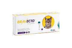 Антипаразитарные капли для котов весом 1,2-2,8 кг от блох, москитов и клещей Бравекто Спот-он MSD Animal Health Bravecto Антипаразитарные капли для котов весом 1,2-2,8 кг от блох, москитов и клещей Бравекто Спот-он MSD Animal Health Bravecto
