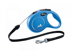 Поводок-рулетка для собак маленьких пород весом до 12 кг Flexi New Classic S Cord трос 8 m
