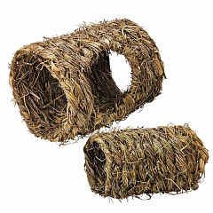 Натуральная игрушка для грызунов Туннель из пастбищной травы Rodent Nobby
