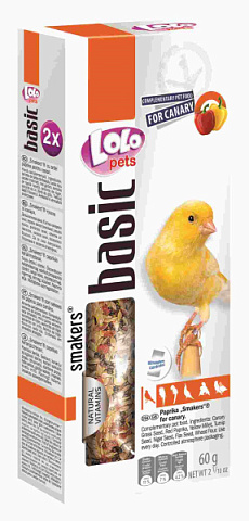 Ласощі для канарок Вітамінізовані палички з паприкою LoLo Pets Smakers Canary Paprika