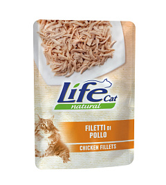 Влажный корм для кошек Куриное филе Life Cat Natural Chicken Fillets