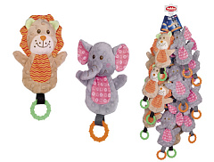 Іграшка для цуценят Display Плюшеві Лев та Слон з кільцем для жування Plush Nobby