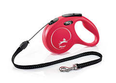 Поводок-рулетка для собак средних пород весом до 20 кг Flexi New Classic M Cord трос 5 m