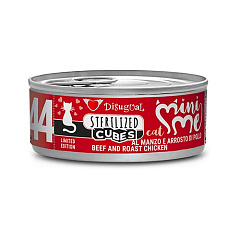 Безглютеновая консерва для стерилизованных кошек Говядина с Запеченной Курицей Disugual Mini Me Cubes Sterilized Cat 72% Beef & Roast Chicken