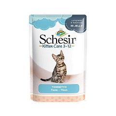 Влажный корм для котят в возрасте от 3 до 12 месяцев Тунец в желе Schesir Kitten Tuna in Jelly Влажный корм для котят в возрасте от 3 до 12 месяцев Тунец в желе Schesir Kitten Tuna in Jelly