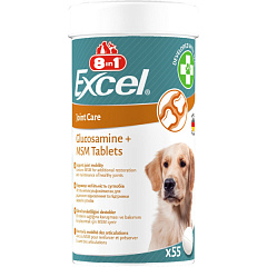 Комплексная добавка с глюкозамином для восстановления суставов собак 8in1 Excel Glucosamine+MSM
