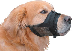 Ветеринарный нейлоновый намордник для собак Adjustable Muzzle Black Nobby
