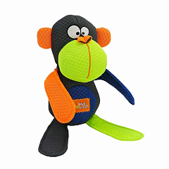 М'яка іграшка для середніх собак Тріскуча Мавпа з пищалкою Squeaky Monkey Mesh Nobby