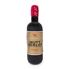 М'яка іграшка для собак Пляшка Вина з пищалкою FuzzYard Plush Drinks Mutt Merlot
