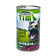 Консервоване м'ясо для собак Асорті з Яловичини та Рубця TIM Dog 100% Meat Tripe Консервоване м'ясо для собак Асорті з Яловичини та Рубця TIM Dog 100% Meat Tripe
