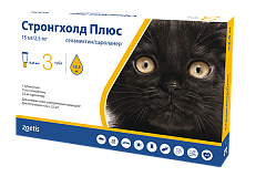 Противопаразитарные капли для котят и котов весом до 2,5 кг Стронгхолд Плюс Zoetis Stronghold Plus Kittens & Cats