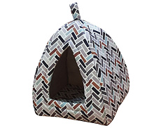 Антиковзкий лежак-будиночок зі знімним килимком для собак та котів Tonis Nobby