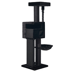 Кігтеточка ігровий комплекс для кішок з будиночком, гамаком та канатом Yoan Nobby