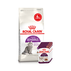 Акційний набір корму для дорослих кішок з чутливим травленням Royal Canin Sensible 33 Акційний набір корму для дорослих кішок з чутливим травленням Royal Canin Sensible 33