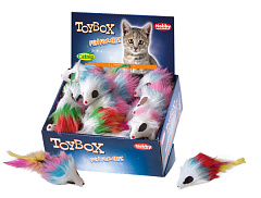 Игрушка для котов ToyBox Мышка Меховая с кошачьей мятой Catnip Soft Nobby