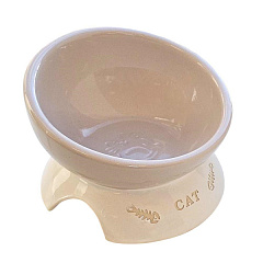 Керамическая миска для котов на подставке Рыбная кость Cat Stand Nobby