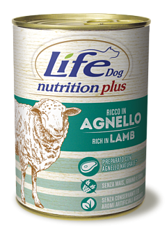 Беззерновая консерва для собак Ягненок с Рисом Life Dog Nutrition Plus Lamb & Rice