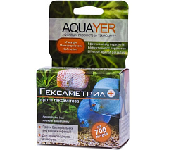 Препарат против гексамитоза и других бактериальных внутренних инфекций аквариумных рыб Aquayer Гексаметрил