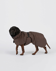 Тепла куртка для собак на Seawool-підкладці та магнітній застібці PAIKKA Visibility Winter Jacket Seawool Choco MAGNET