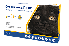 Протипаразитарні краплі для кошенят та котів вагою до 2,5 кг Стронгхолд Плюс Zoetis Stronghold Plus Kittens & Cats