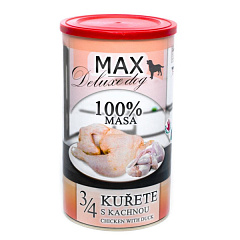 Консервоване м'ясо для собак Куряча Чверть з Качкою FALCO MAX Deluxe Dog 100% Meat 3/4 Chicken & Duck