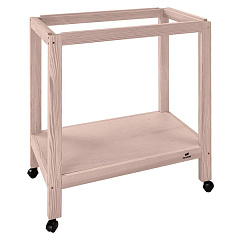 Деревянная подставка под клетки для волнистых попугаев Greta с диспенсером, кормушкой и купалкой Sumet 63 Ferplast