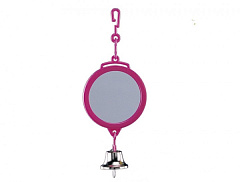 Іграшка для папуг Кругле дзеркало із дзвіночком Mirror Parrot Toy Nobby