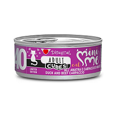 Безглютеновая консерва для котов Утка с Карпаччо из Говядины Disugual Mini Me Cubes Cat 72% Duck & Beef Carpaccio