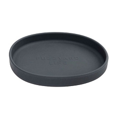 Силиконовая миска для комфорта усов котов Графитовый Туман FuzzYard Life Flat Silicone Cat Feeder Slate Grey