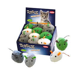 М'яка іграшка для котів ТоyBox Плюшева Мишка з котячою м'ятою Mouse Plush Catnip Nobby