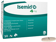 Сечогінний препарат для собак вагою 23-60 кг Ісемід Ceva Isemid 4 mg Сечогінний препарат для собак вагою 23-60 кг Ісемід Ceva Isemid 4 mg