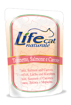 Влажный корм для кошек Тунец с Лососем и Морковью Life Cat Natural Tuna, Salmon & Carrots