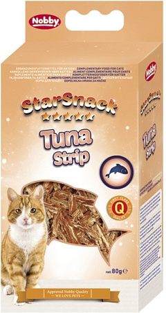 Натуральні ласощі для кішок Смужки В'яленого Тунця Nobby StarSnack Cat Tuna Strip Натуральні ласощі для кішок Смужки В'яленого Тунця Nobby StarSnack Cat Tuna Strip