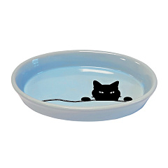 Керамическая миска для котов с чувствительными усами Черный Кот Wilson Whisker-Friendly Bowl Nobby