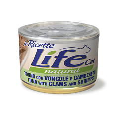 Консерва для кошек Тунец с Мидиями и Креветками Life Cat Natural Tuna, Clams & Shrimps