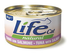 Консерва для кішок Тунець з Лососем Life Cat Natural Tuna & Salmon